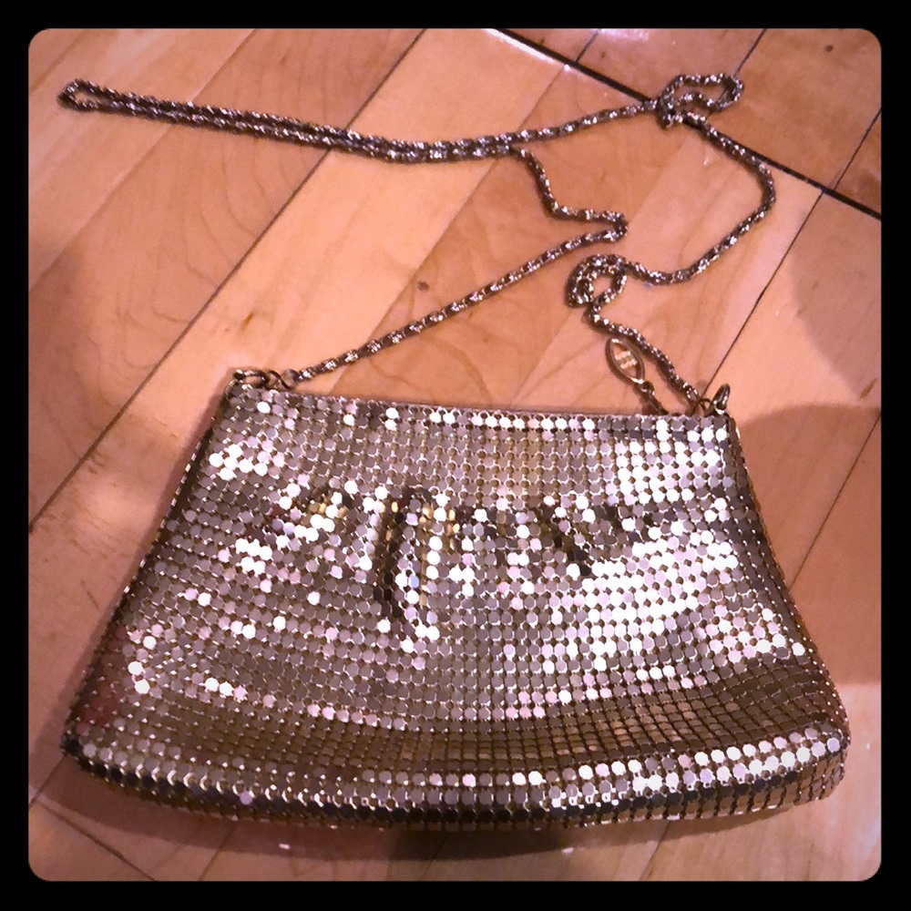 Gold sparkly vintage retro shoulder bag